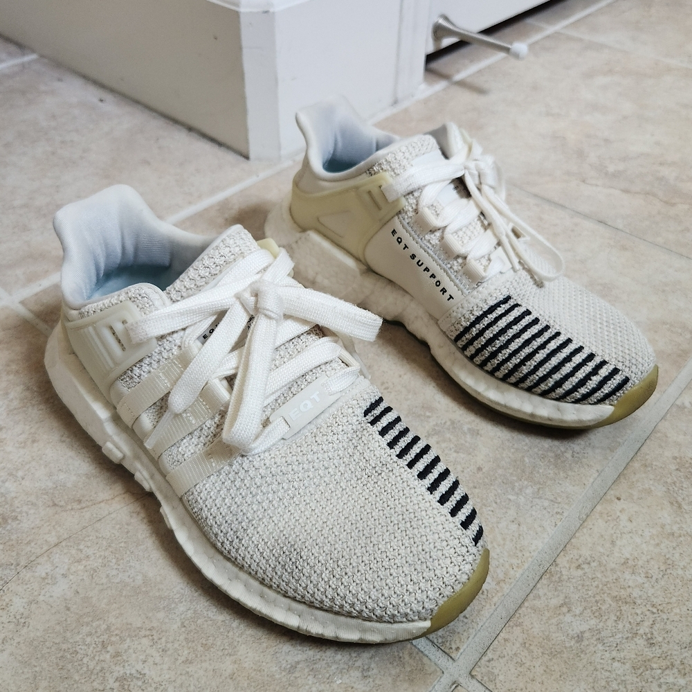 🌸 adidas Originals | EQT Support 93/17 BZ0568, Off White/Black, Men's US 5